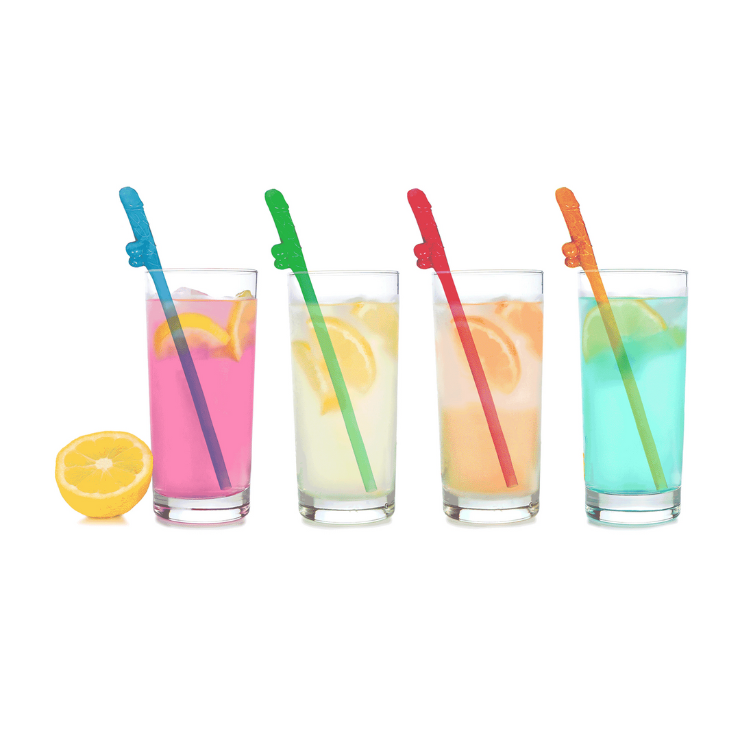 Super Fun Penis – Multicolor Penis Rietjes – 8 Pack