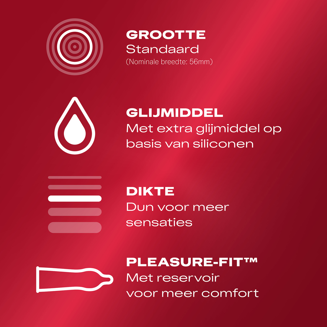 Dunne Gevoel Extra Lube – Condooms – 10 Stuks