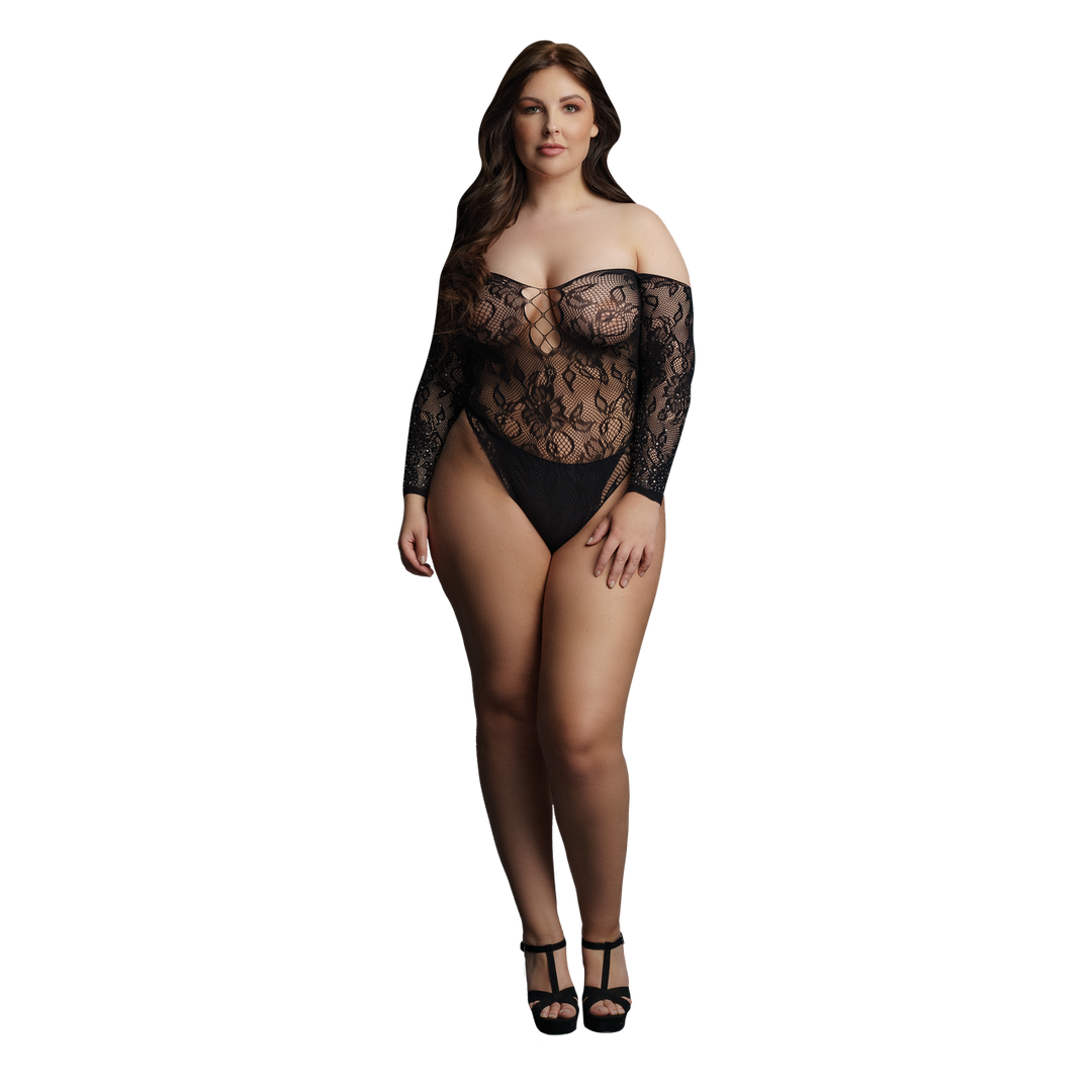 Wonder Rhinestone Bodysuit – Plus Size