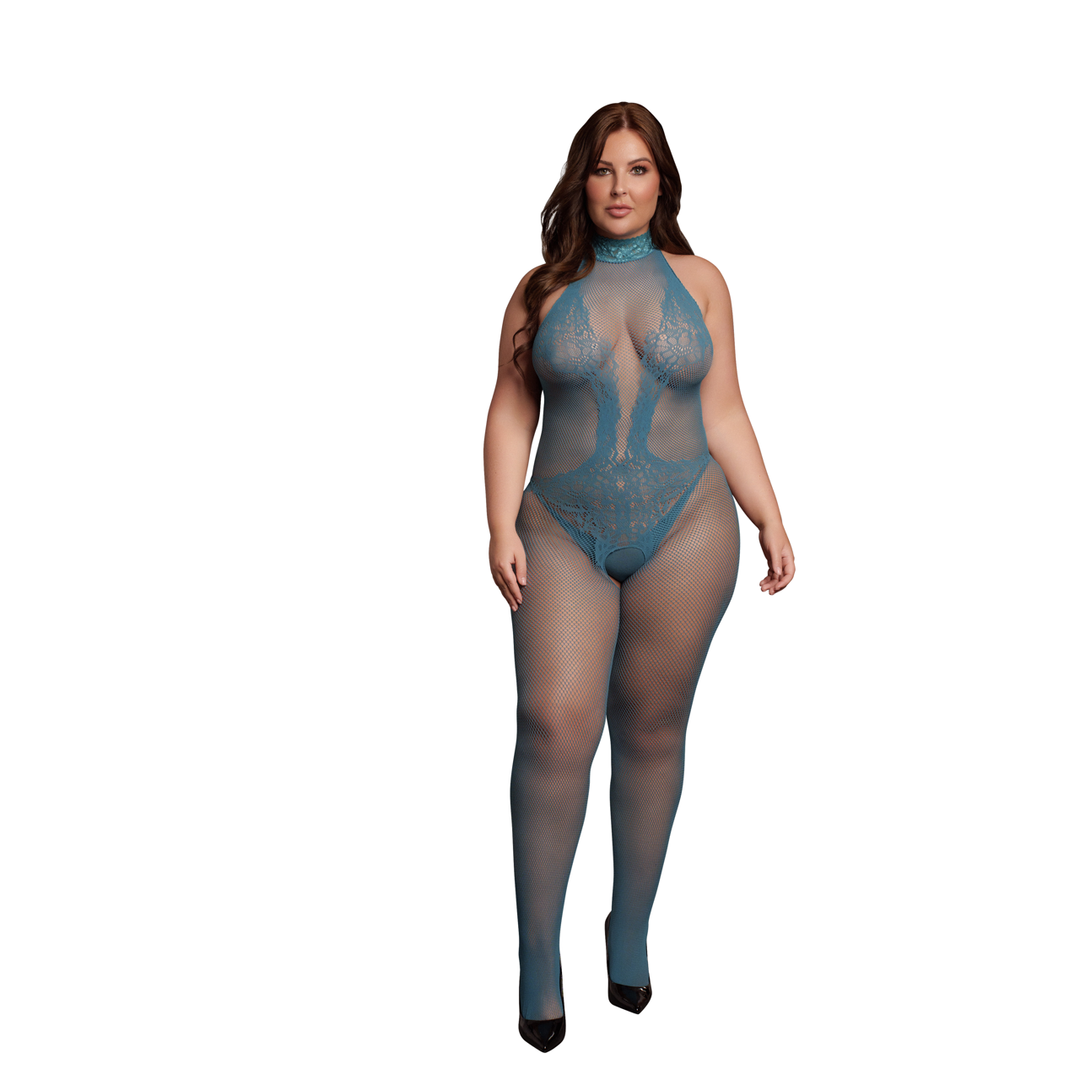 Visnet en Kant Bodystocking – Koninginneformaat
