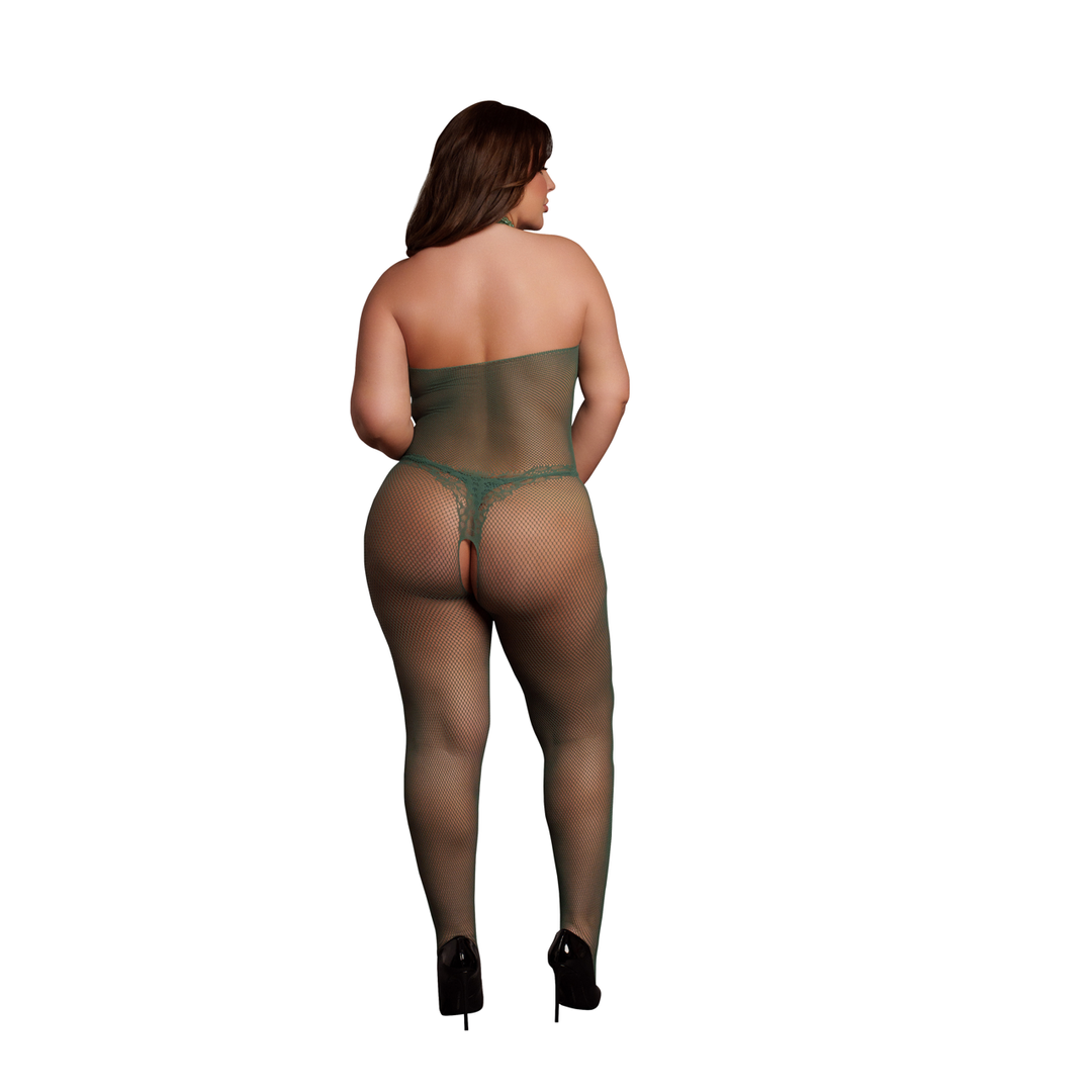 Visnet en Kant Bodystocking – Koningin Maat
