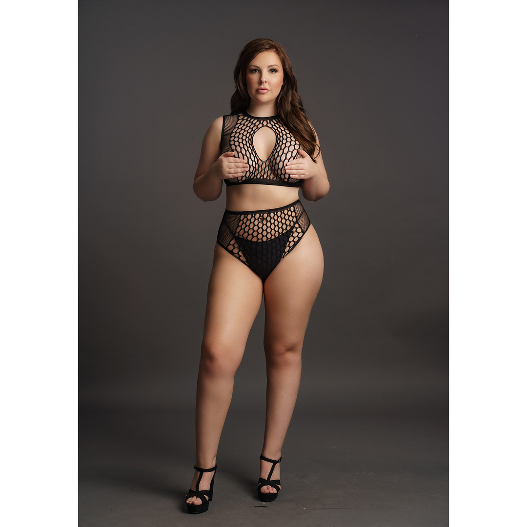 Duo Net Key-Hole Bh Set – Plus Size