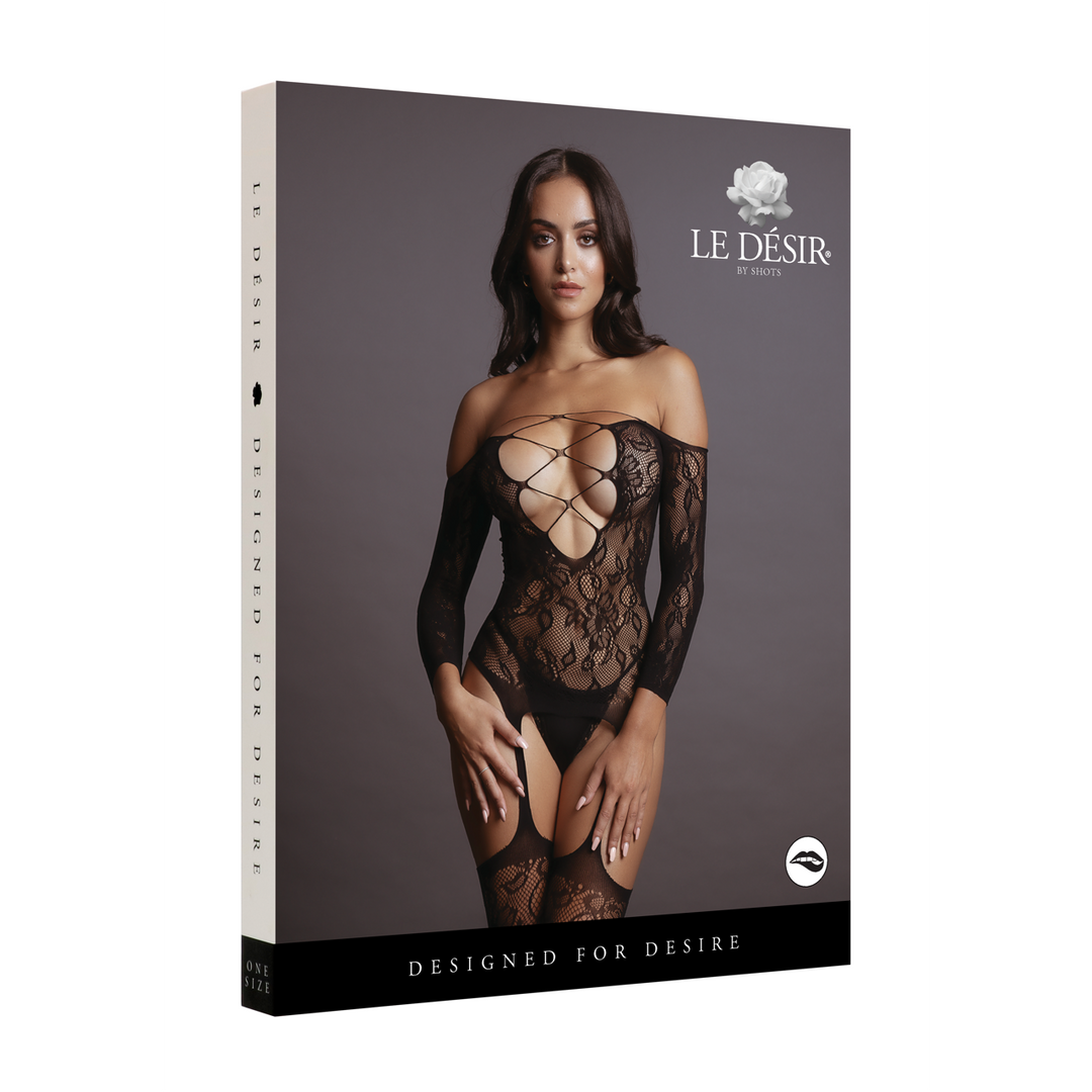 Criss Cross Neck Bodystocking – One Size