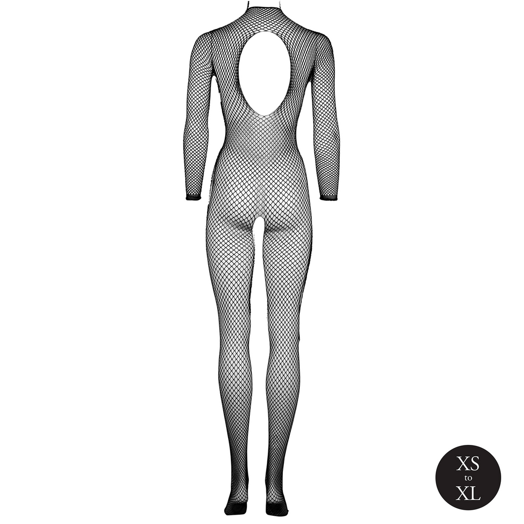 Bodystocking Fishnet Structure - Open/Turtle - One Size - Black