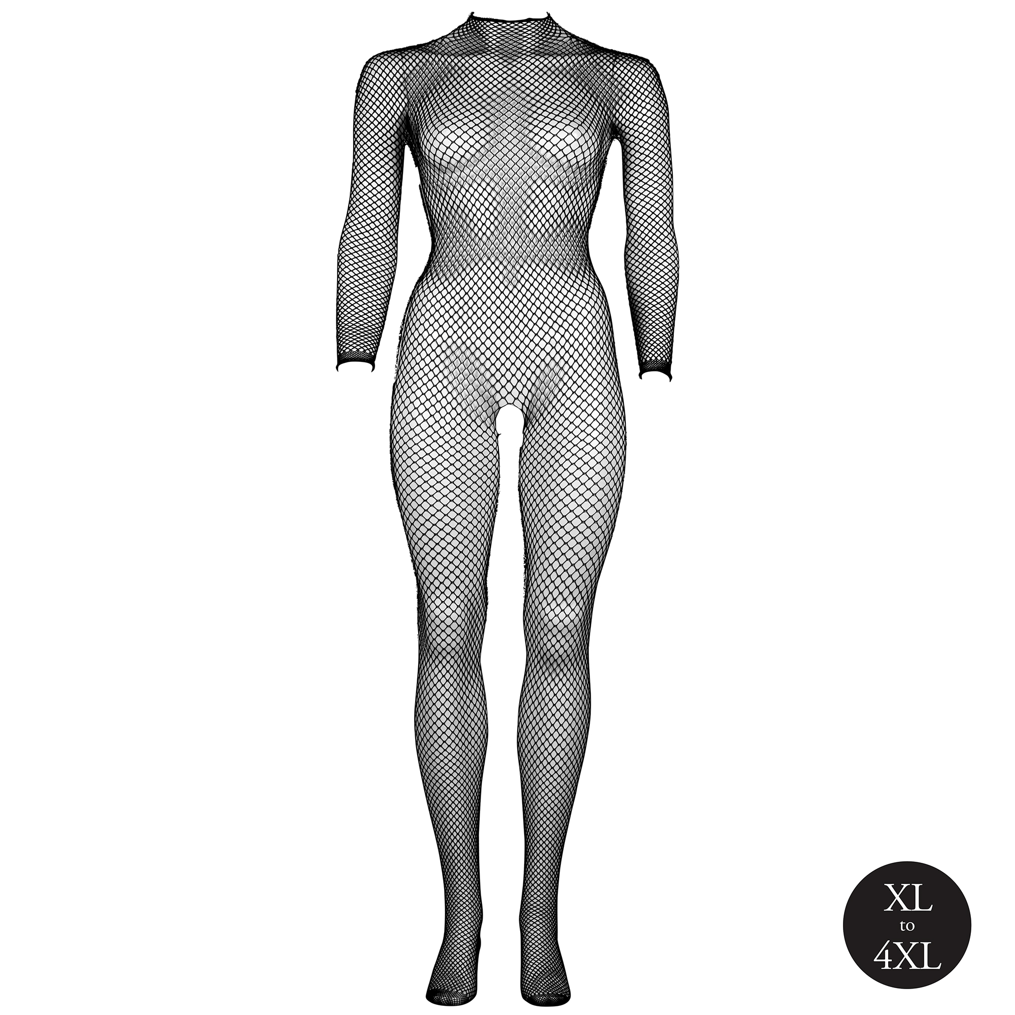 Bodystocking Fishnet Structure - Open/Turtle - Queen Size - Black
