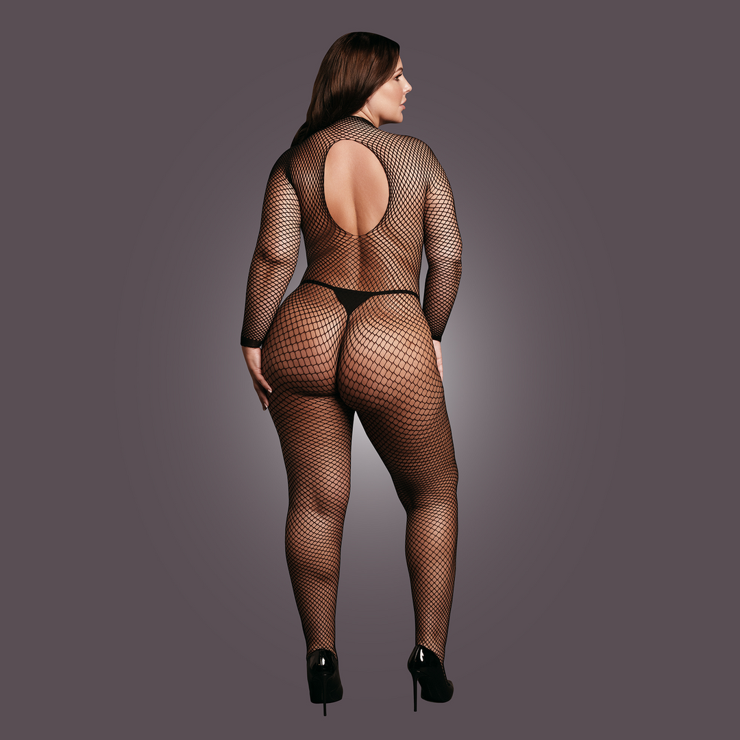 Bodystocking Fishnet Structure - Open/Turtle - Queen Size - Black