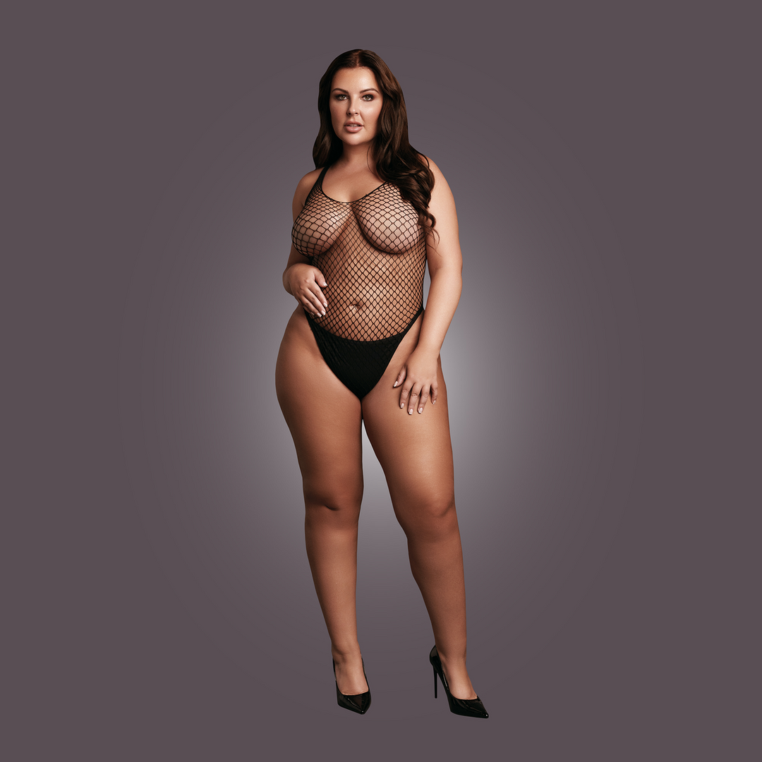 Body met Fishnet Structuur – OSX – Zwart