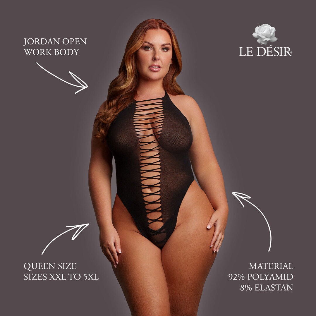 Jordan – Open Work Body – Queen Size – Black