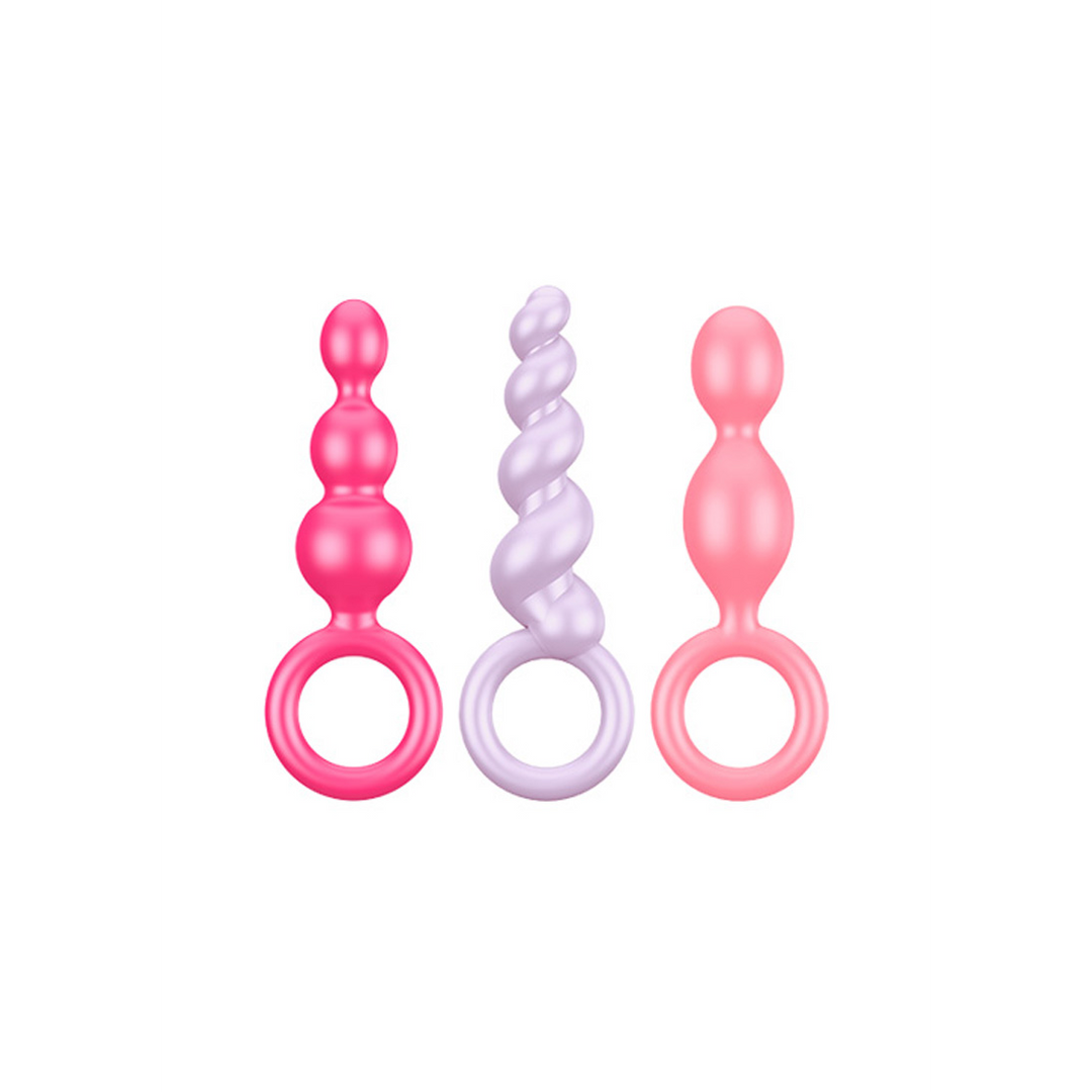Booty Call – Butt Plug Set 3 Stuks – Roze/Paarse/Rode
