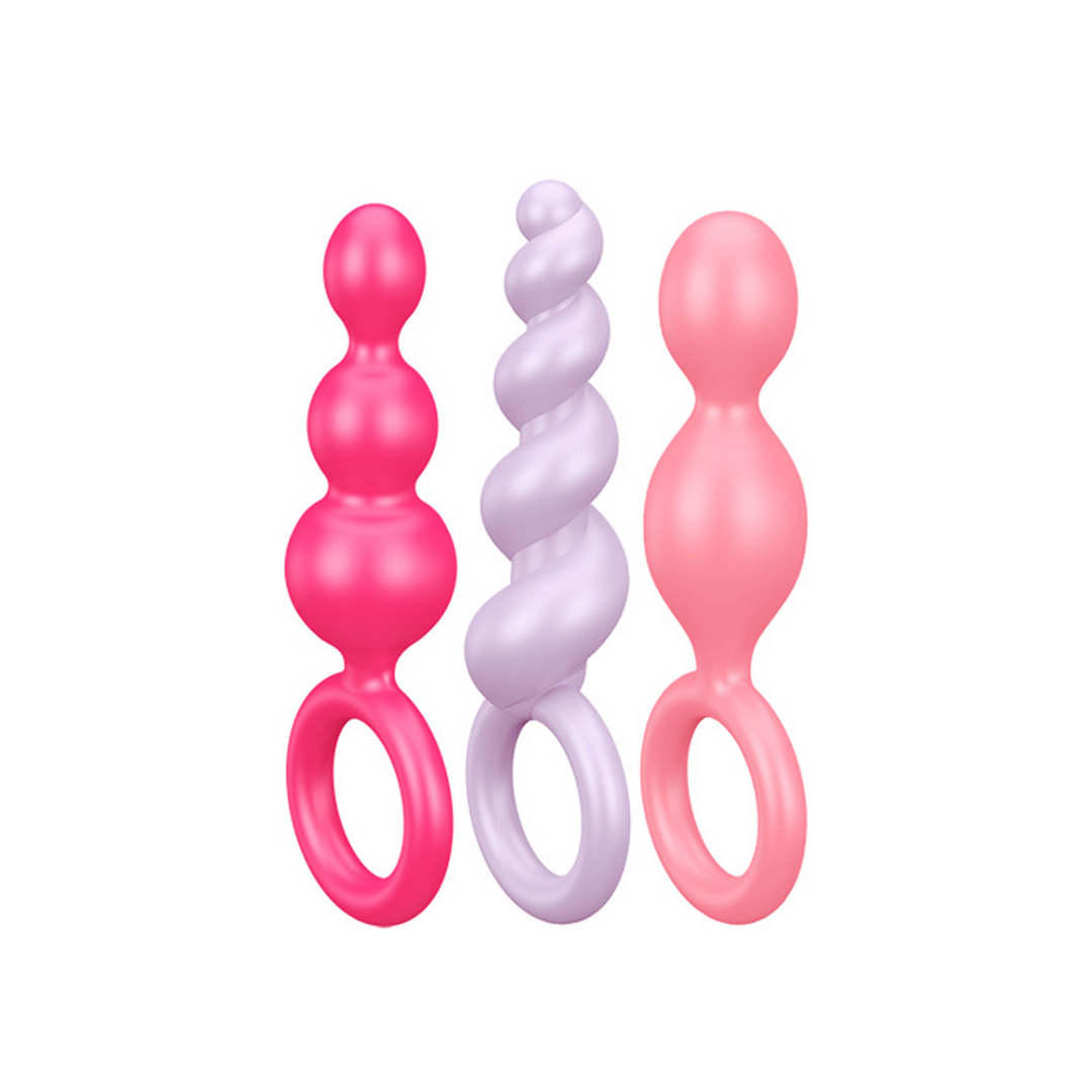Booty Call – Butt Plug Set 3 Stuks – Roze/Paarse/Rode