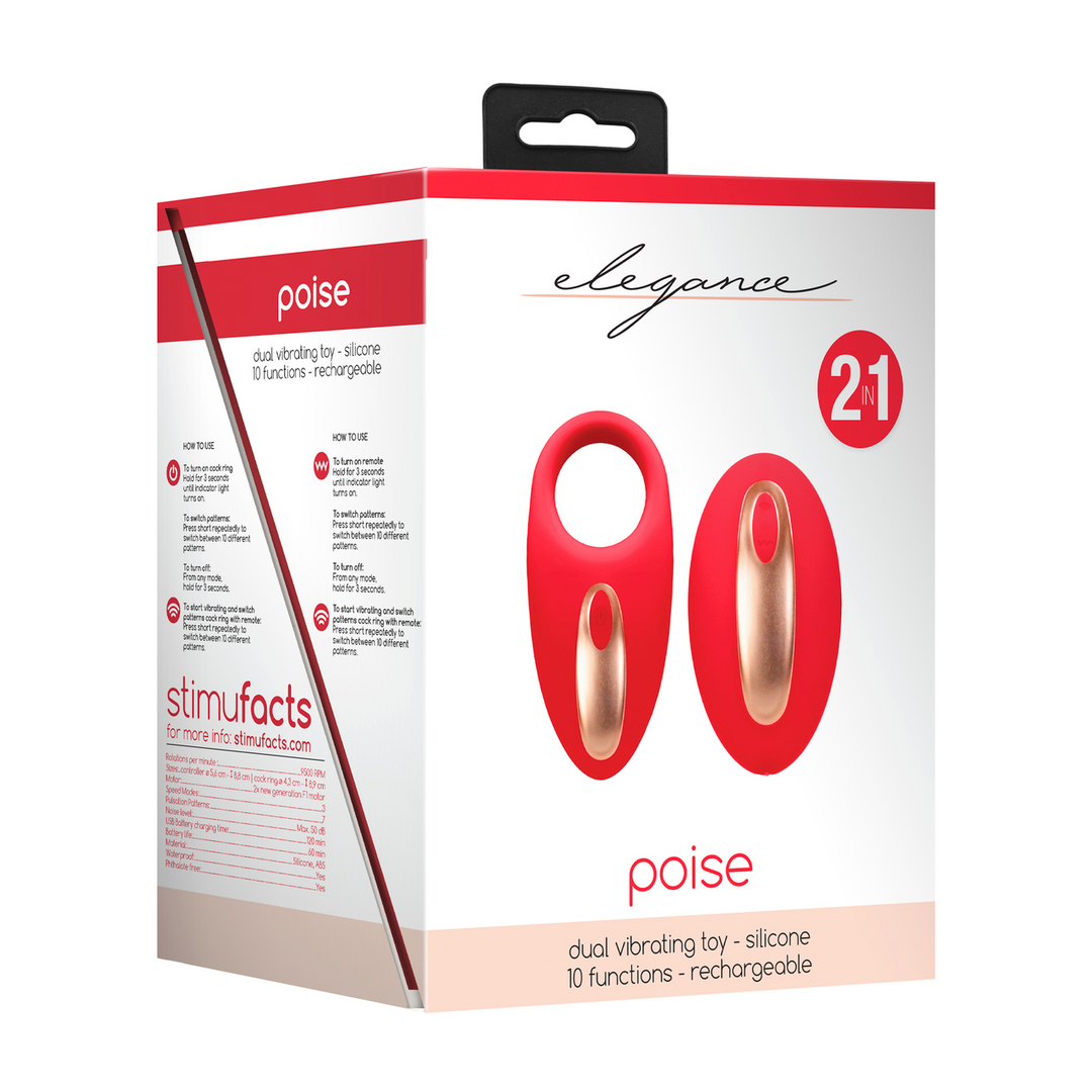 Dual Vibrerend Speelgoed – Poise – Rood