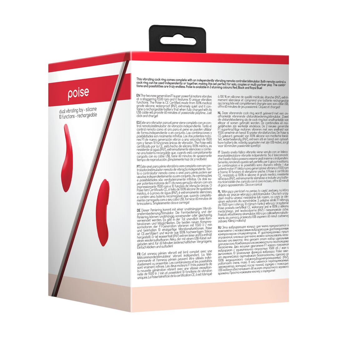 Dual Vibrerend Speelgoed – Poise – Rood
