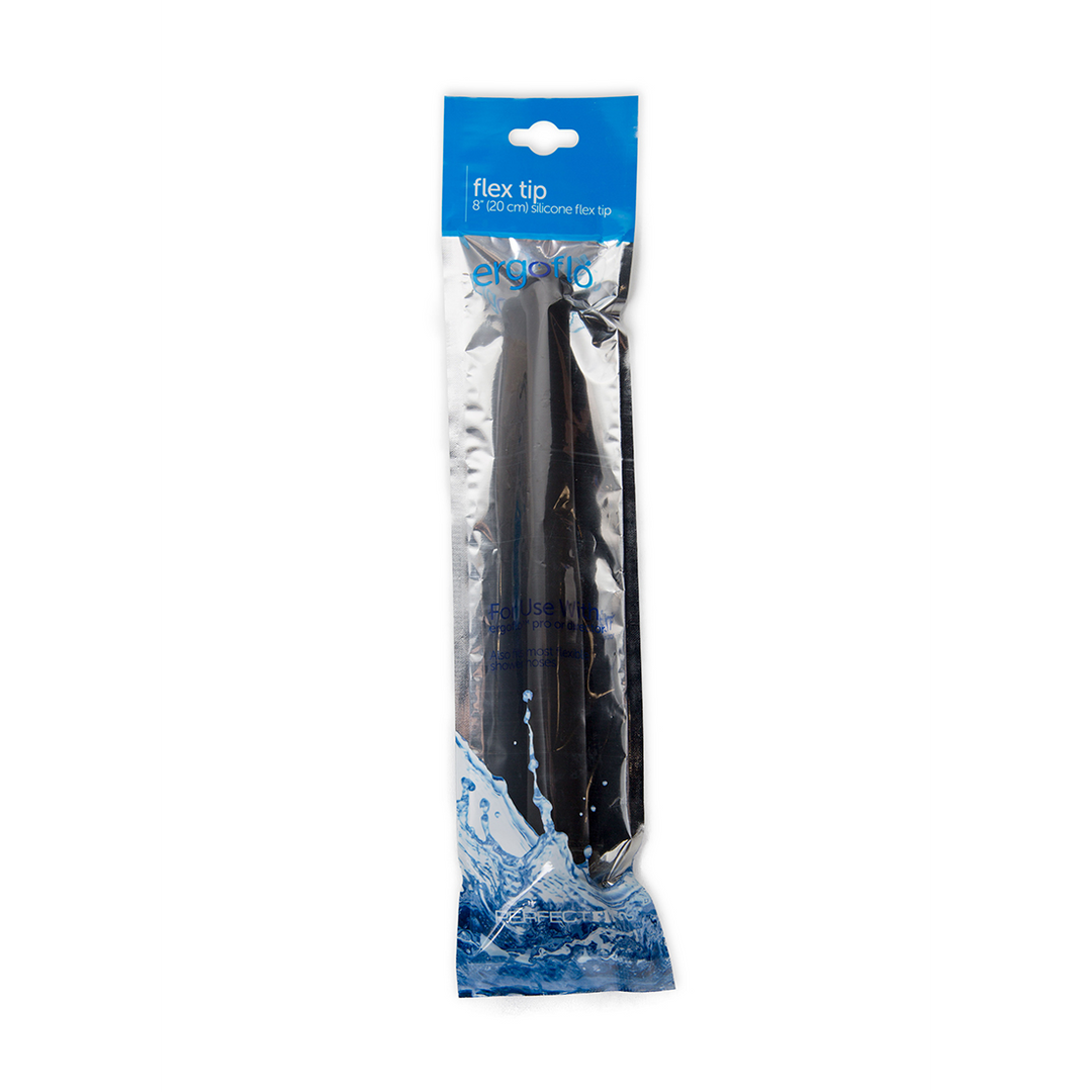 Ergoflo – Silicone Flex Tip voor Anale Douche – 8 / 20 cm – Zwart