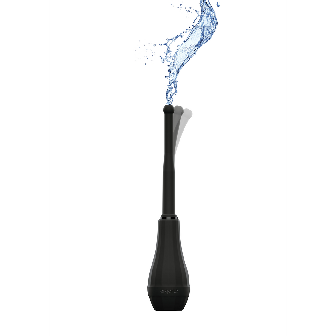 Ergoflo – Silicone Flex Tip voor Anale Douche – 8 / 20 cm – Zwart