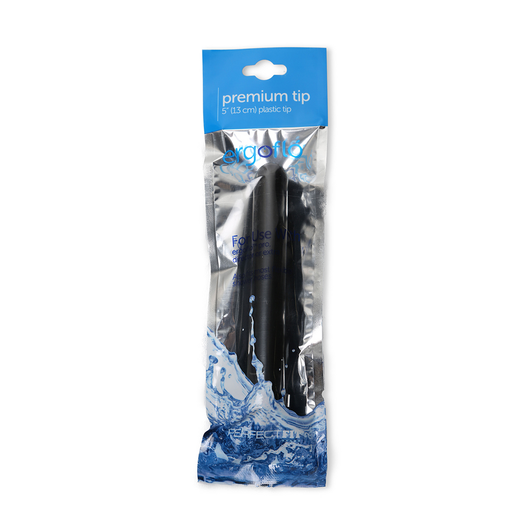 Ergoflo – Premium Tip voor Anale Douche – 5” / 13 cm – Zwart