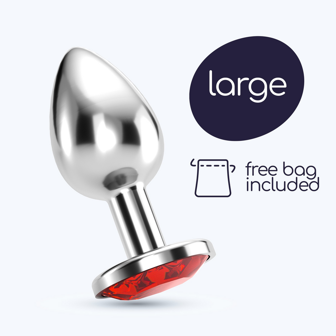 Bijou - Anal Jewel Plug - Large - Red
