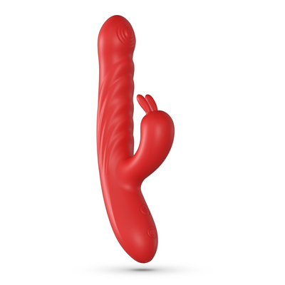 Lapin - Vibrador Conejito con Movimiento de Empuje - Rojo