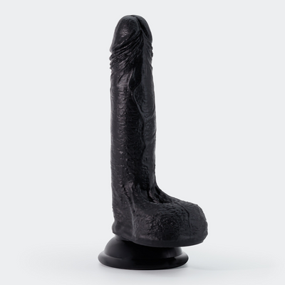 Inviktus - Dildo de Silicona Líquida - 7 / 19 cm - Negro