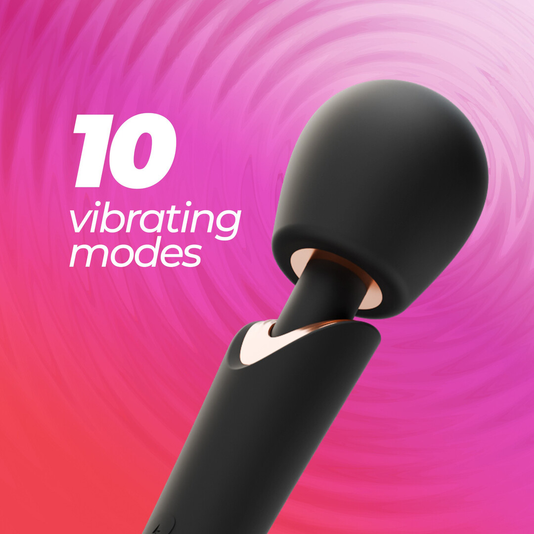 Holly - Rechargeable Wand Massager - Black