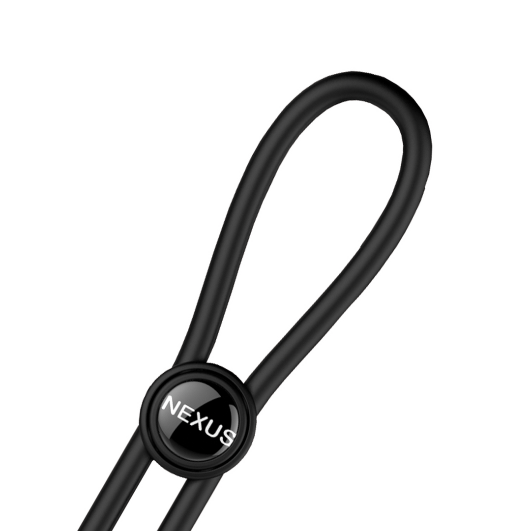 Forge – Dubbel Verstelbare Lasso Siliconen Cockring – Zwart