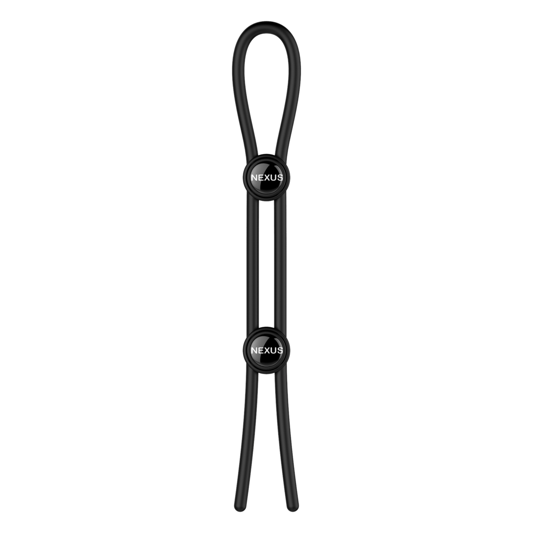 Forge – Dubbel Verstelbare Lasso Siliconen Cockring – Zwart