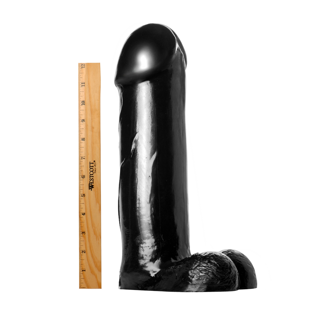 De Titan Dildo – XXL – 14,5 inch – Zwart