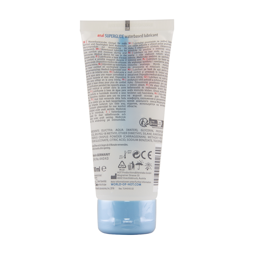 Anal Superglide Liquid Pleasure – Waterbased Lubricant – 3 fl oz / 100 ml