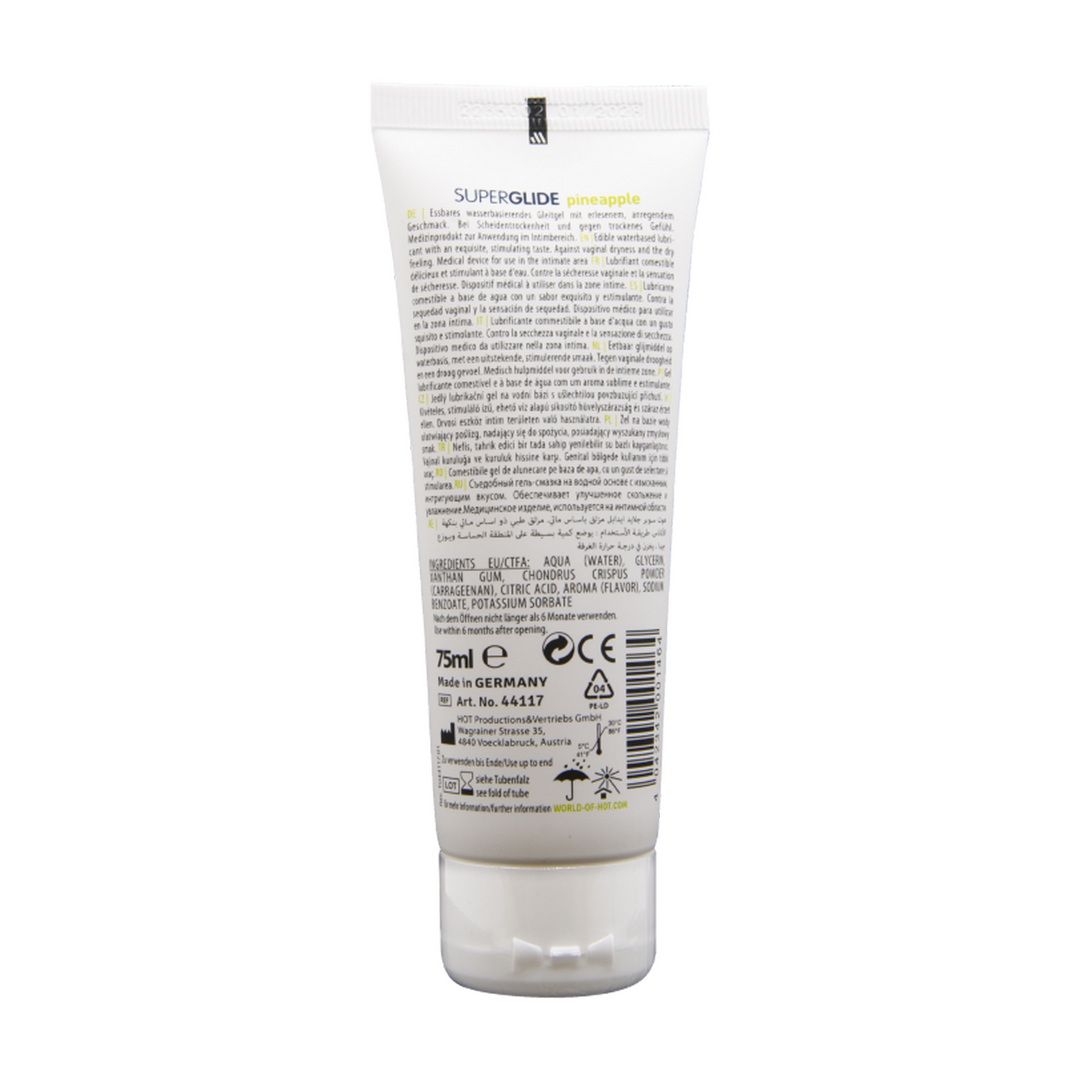 Superglide – Eetbaar Waterbasis Glijmiddel – Ananas – 3 fl oz / 75 ml