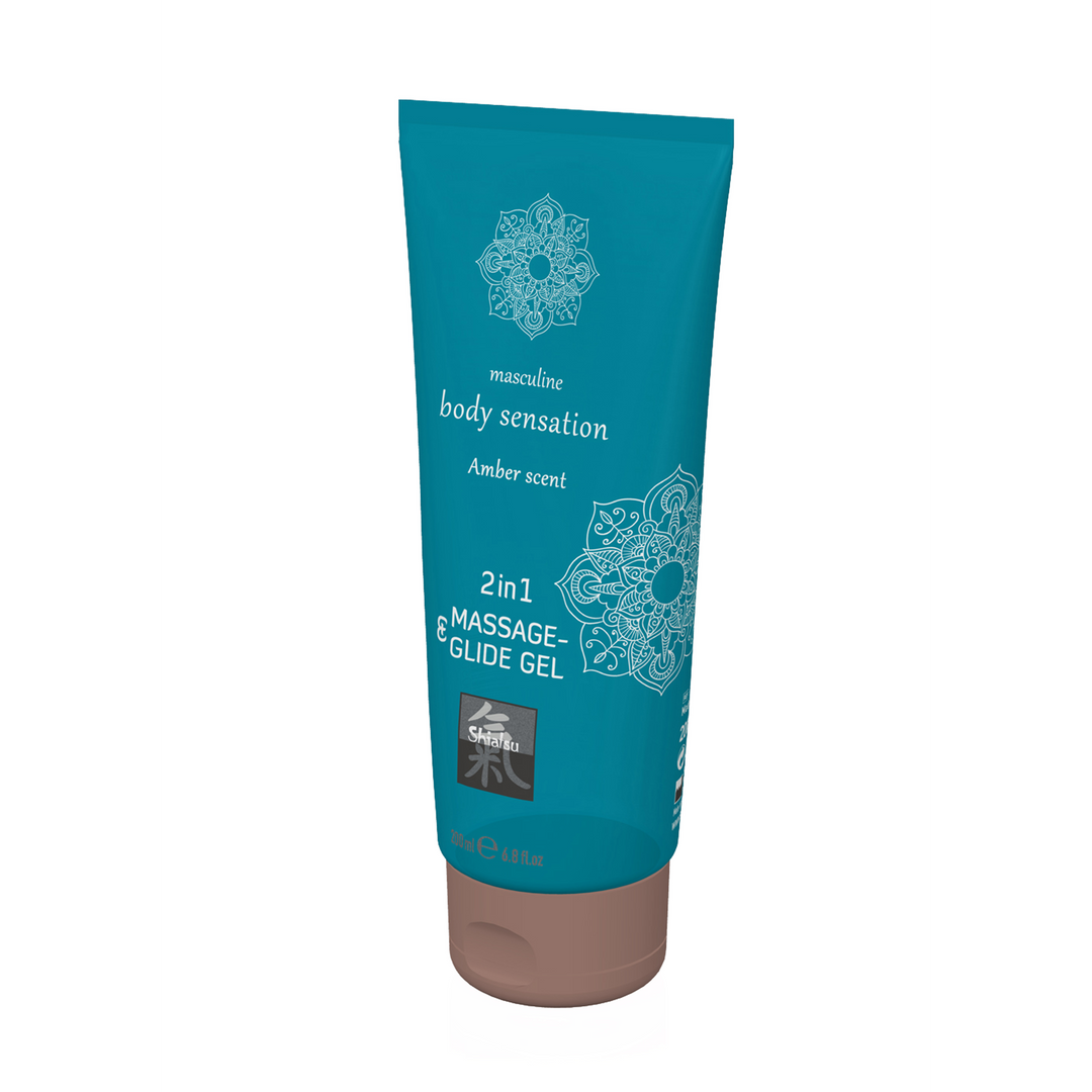 2 in 1 Massage en Glide Gel – Amber – 7 fl oz / 200 ml