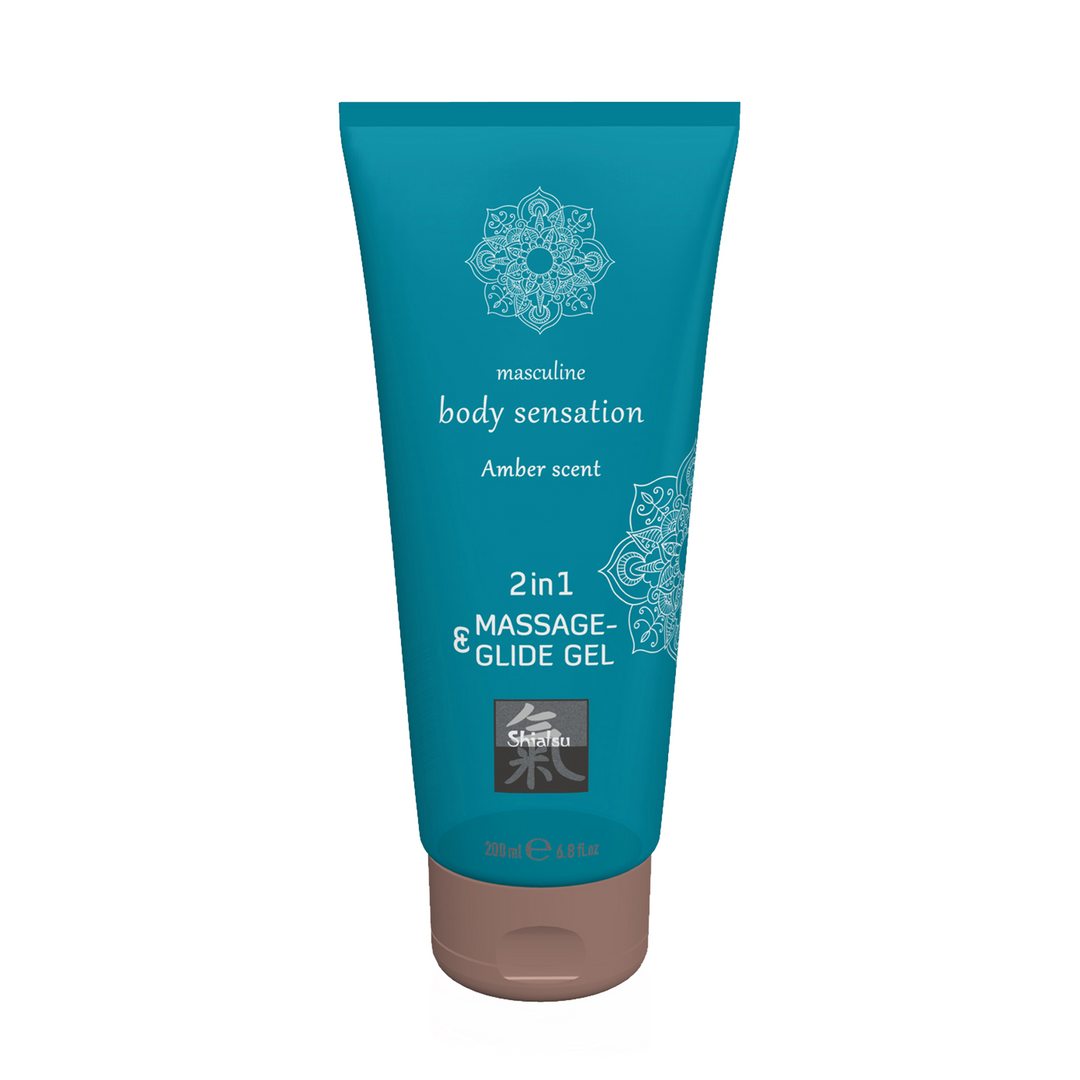 2 in 1 Massage en Glide Gel – Amber – 7 fl oz / 200 ml