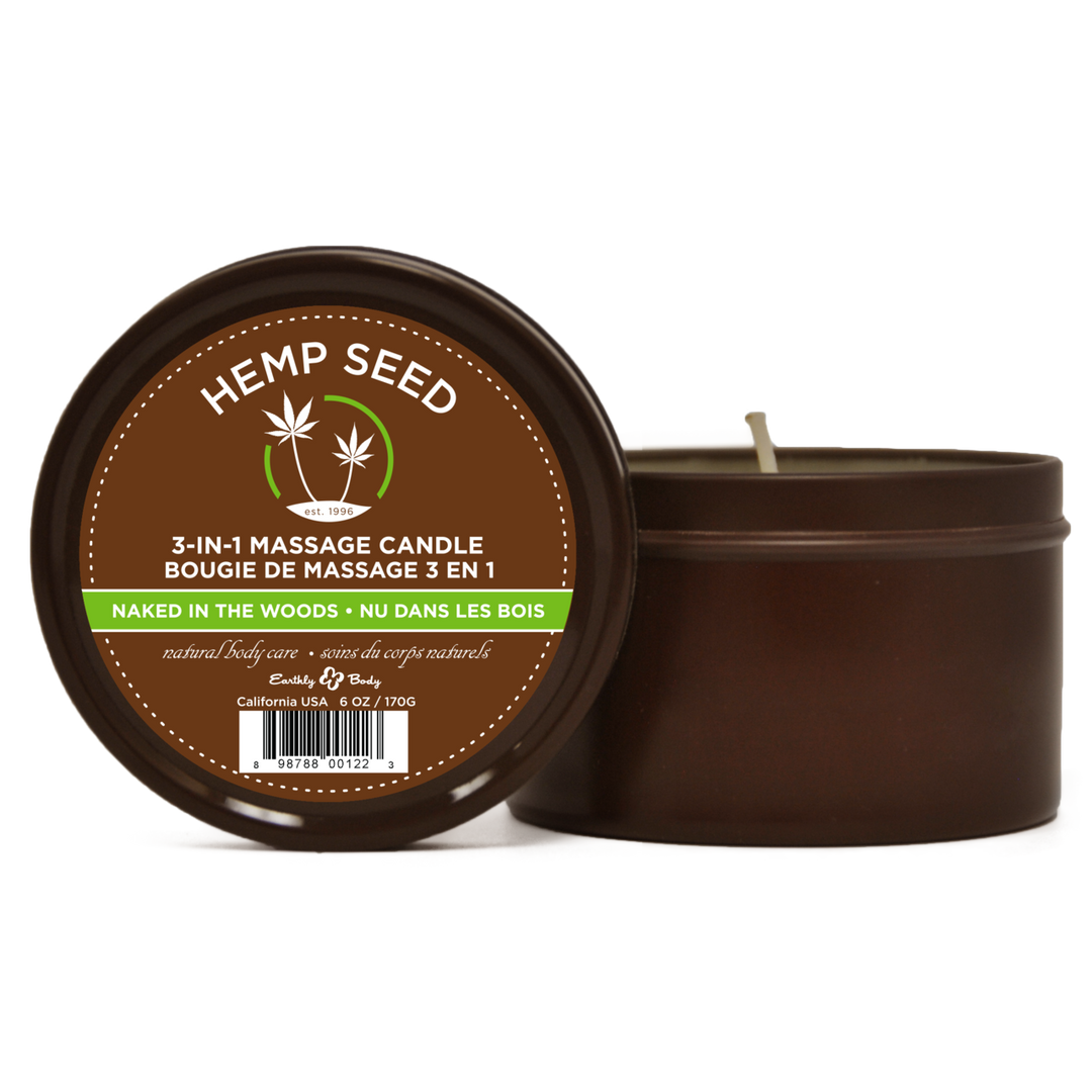 Naked in the Woods Massagekaars – 6 oz / 170 gr