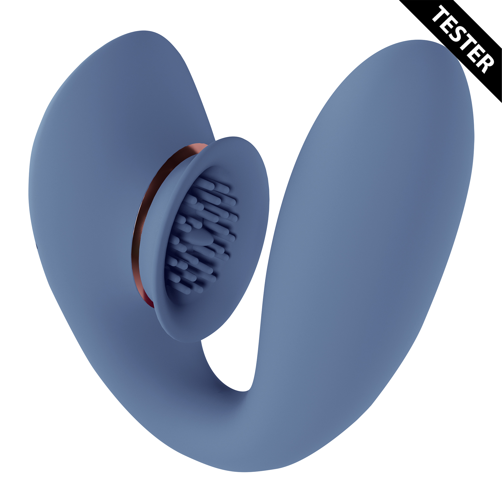 Twitch 3 - Rechargeable Vibrator and Suction - Blue/Grey - Tester