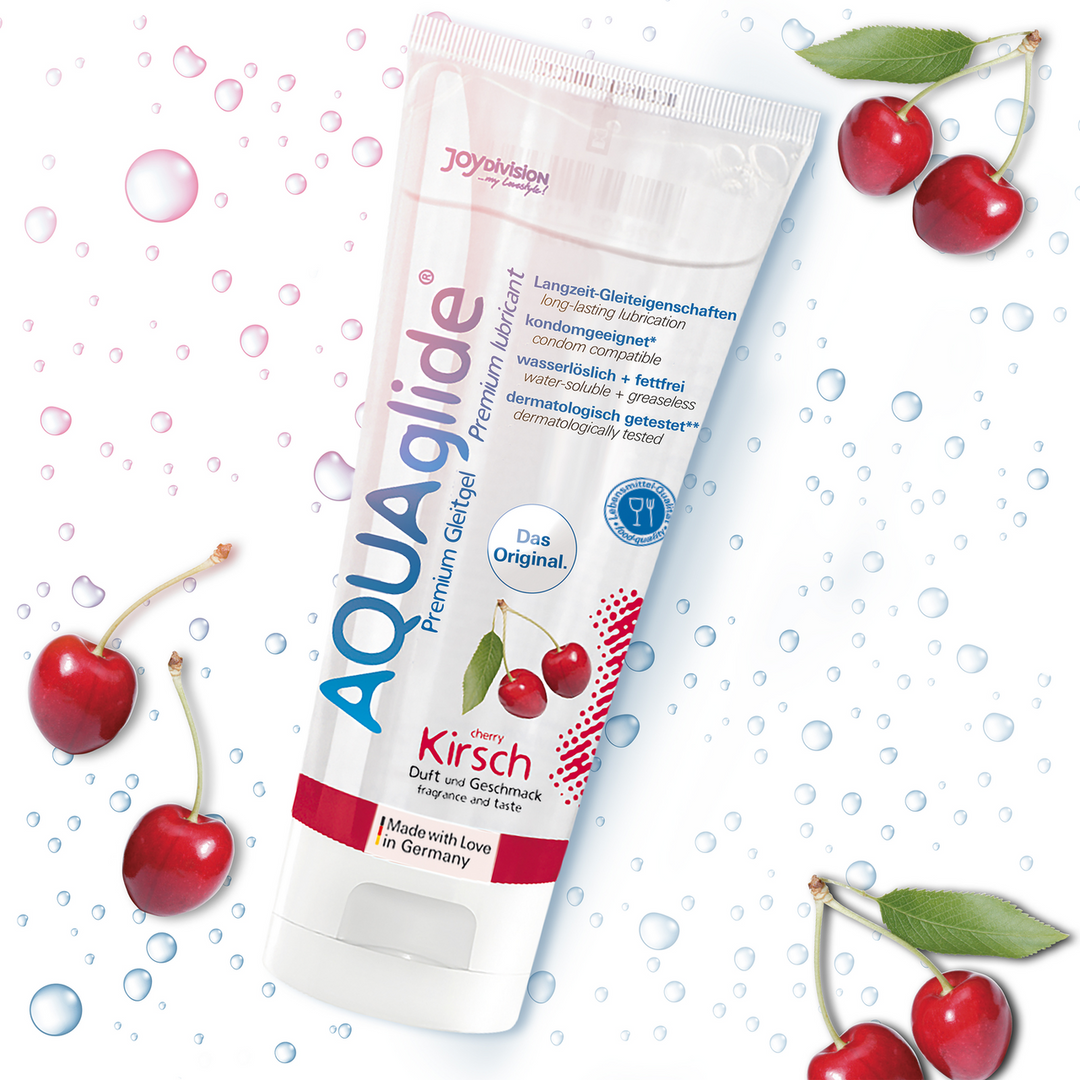 AQUAglide Neutral – Gearomatiseerde Waterbasis Glijmiddel – Kers – 3 fl oz / 100 ml