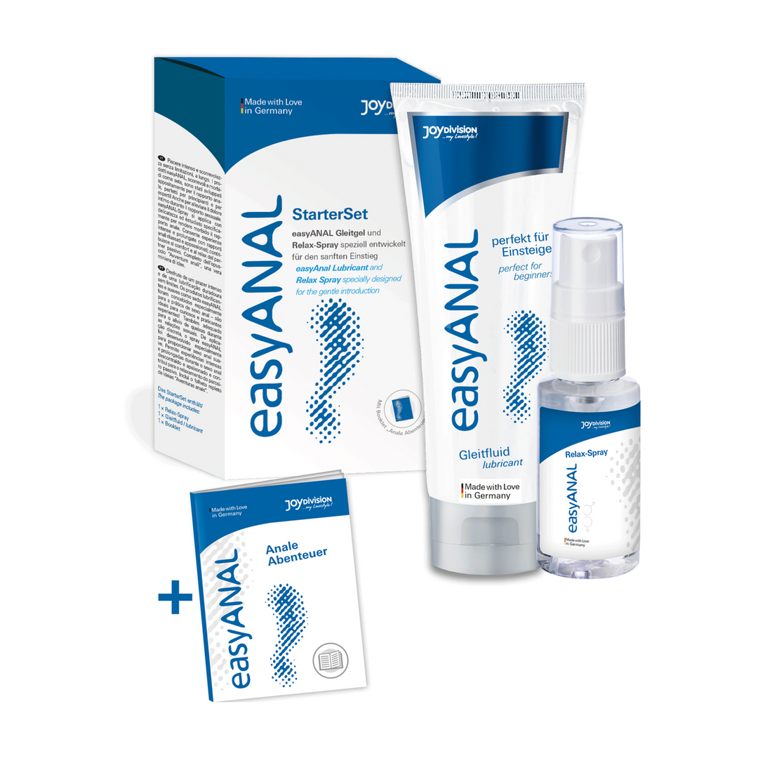 EasyANAL – Starter Set met Glijmiddel 80 ml + Relax-Spray 30 ml + Boek