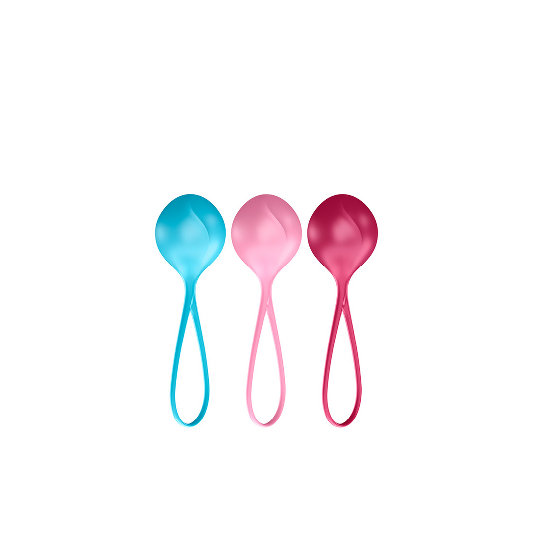 Versterkende Ballen – Kegelballen – 3 Stuks – Turquoise/Rood/Roze
