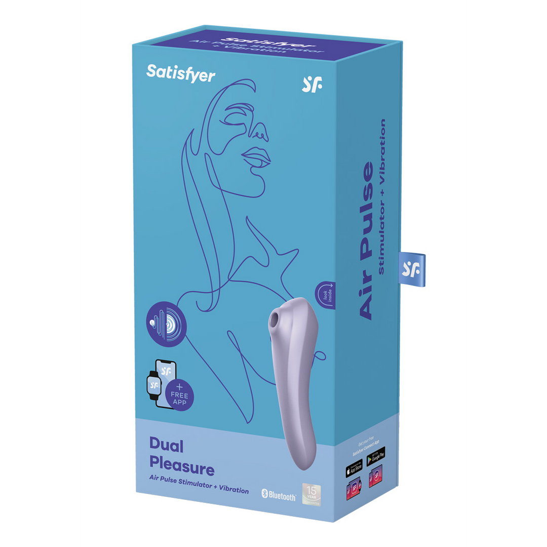 Dual Pleasure – Air Pulse Vibrator – Mauve
