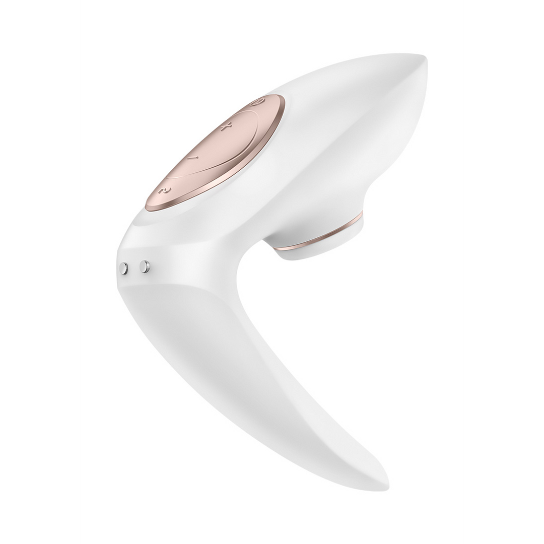 Pro 4 – Couples Air Pulse Stimulator en Vibratie – Wit/Roze Goud