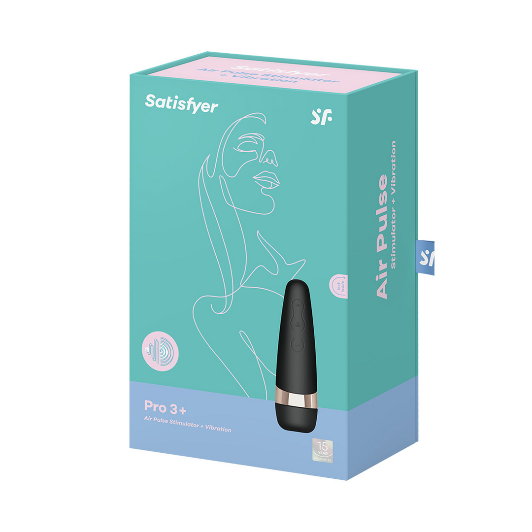 Pro 3Plus – Airpulse Stimulator en Vibration – Zwart/Goud