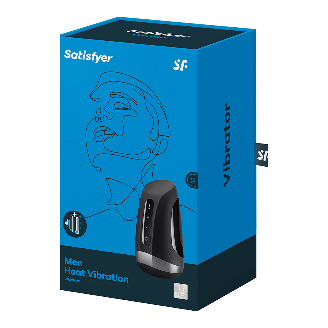 Mannen Heat Vibration – Verwarmende en Vibrerende Masturbator – Zwart