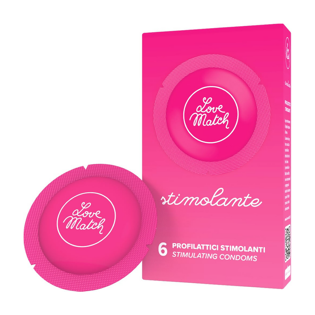 Stimolante – Ribs and Dots Condooms – 6 Stuks