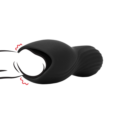 Vibrerende Masturbator Sleeve - Lakritz Zwart Vibrerende Masturbator Sleeve - Lakritz Zwart