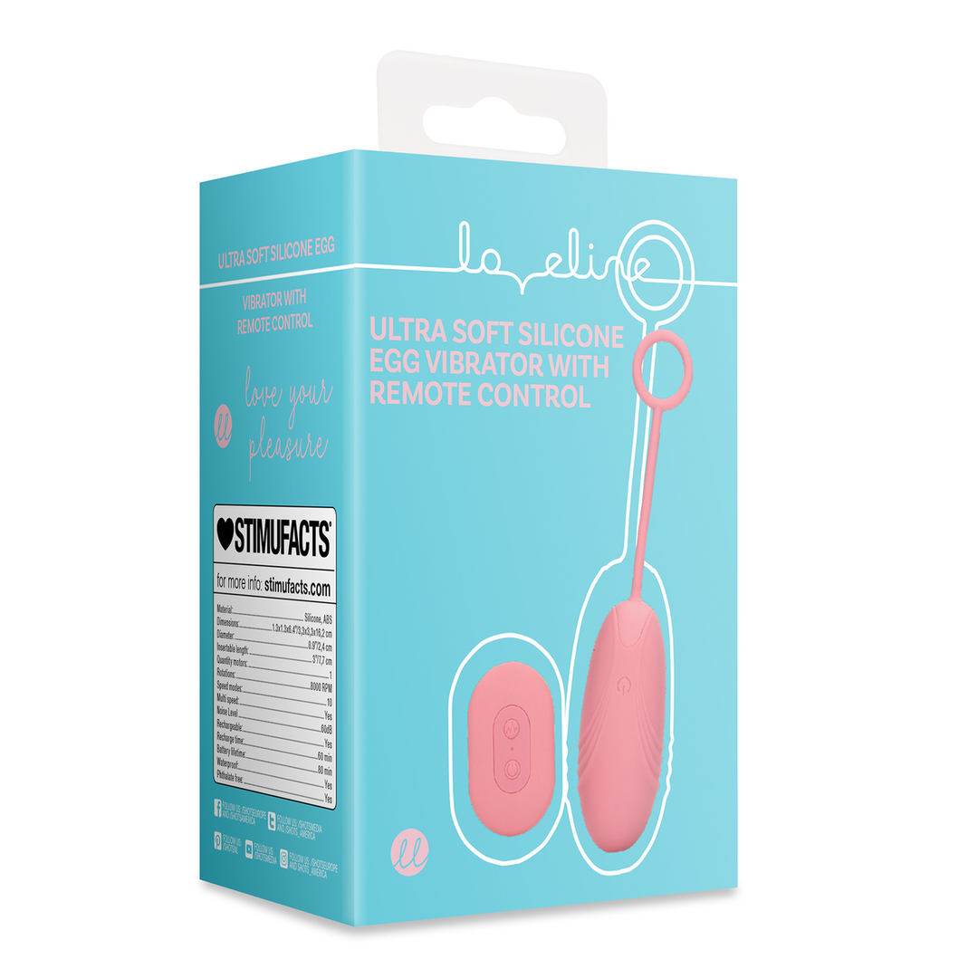 Ultra Soft Siliconen Eivibrator met Afstandsbediening – Roze Arabesque