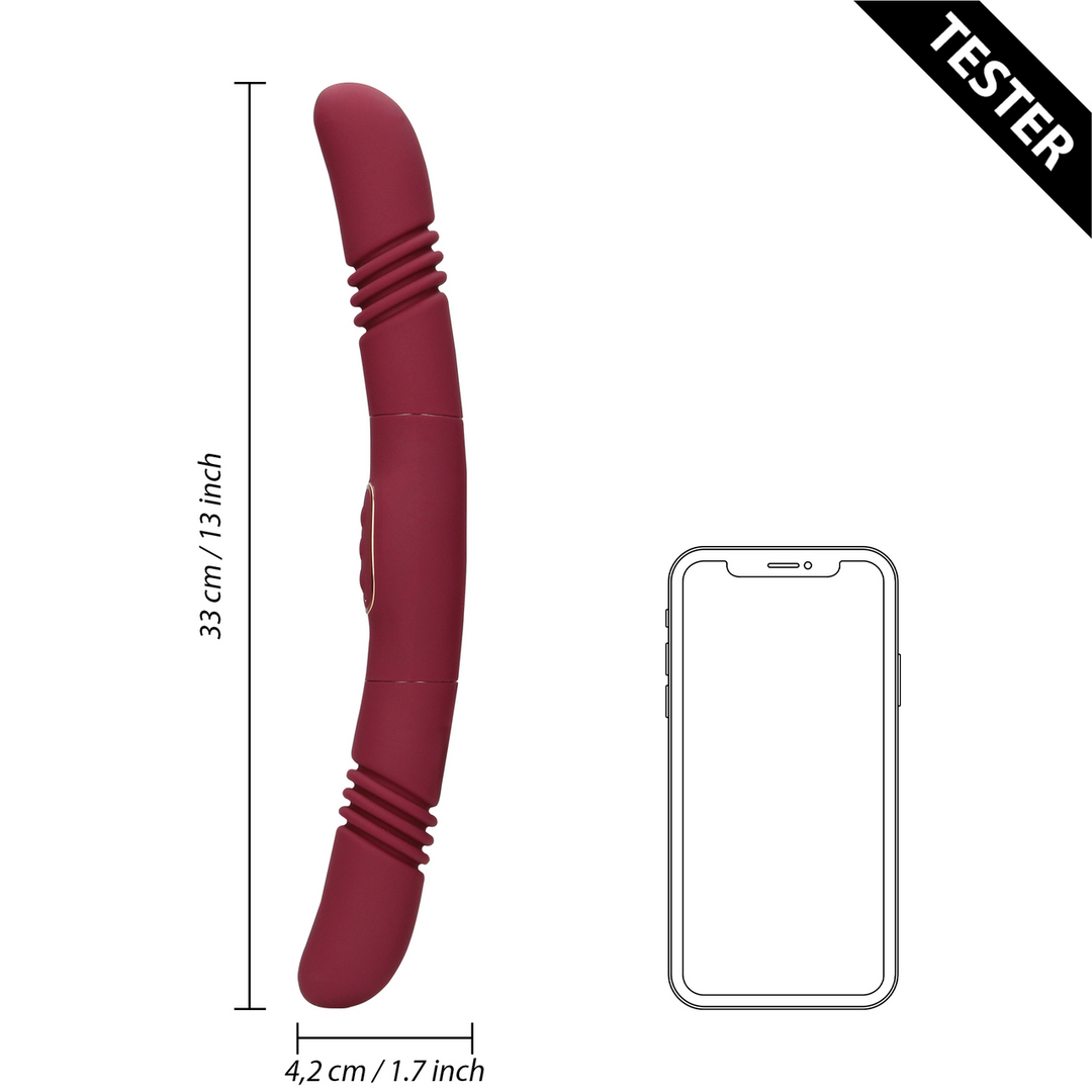 Dubbelzijdige Duw Vibrator – Merlot Druif – Tester