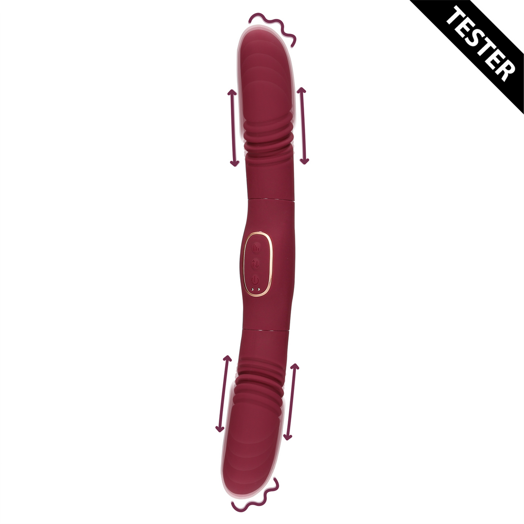 Dubbelzijdige Duw Vibrator – Merlot Druif – Tester