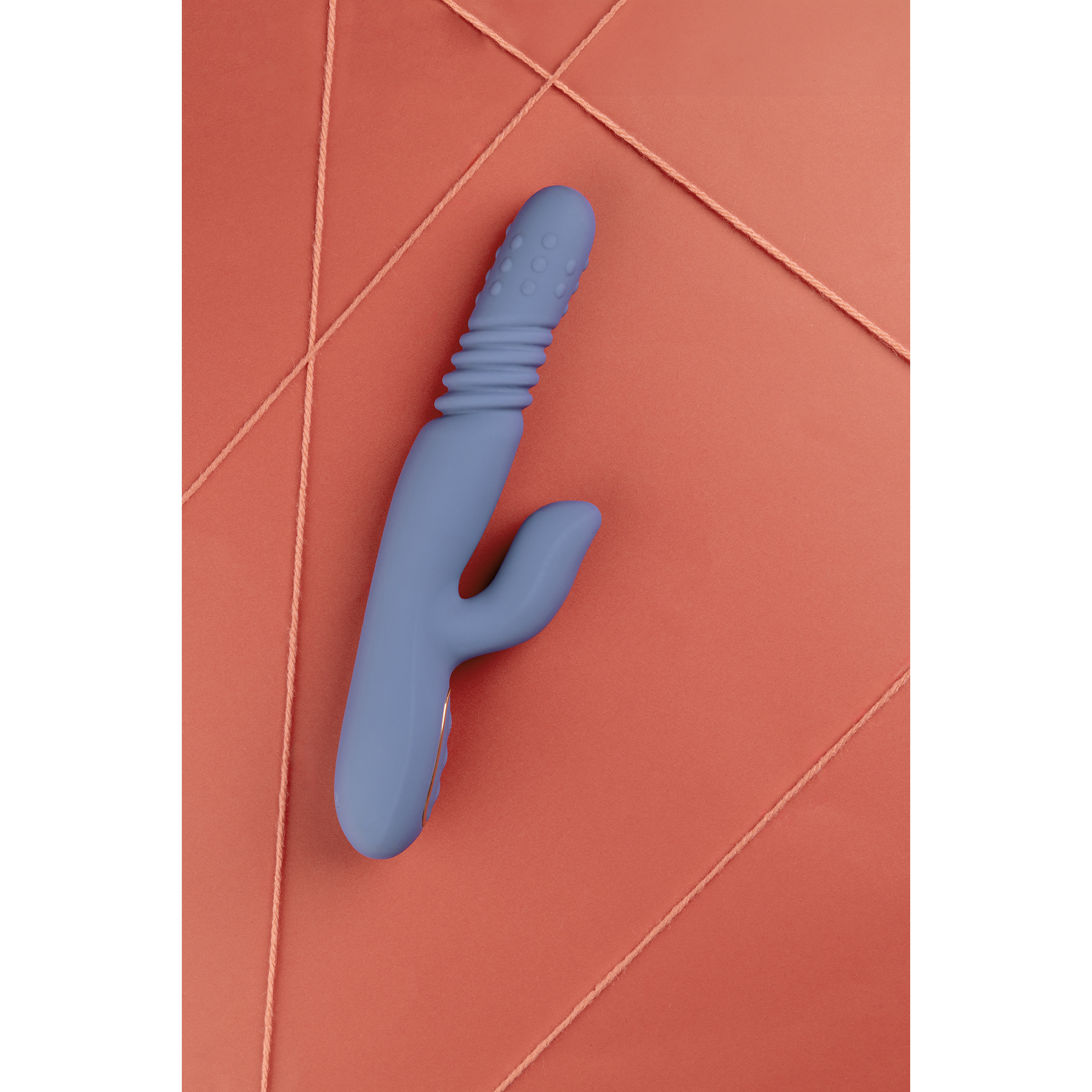 Warmende Draaibare Kralen en Duwende Konijnen Vibrator – Blauw Nova