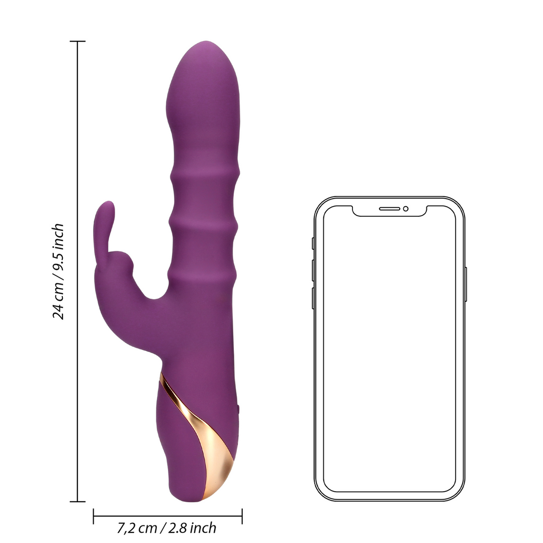 3 augšup-lejup kustīgu gredzenu vibrators - Orhideju violets