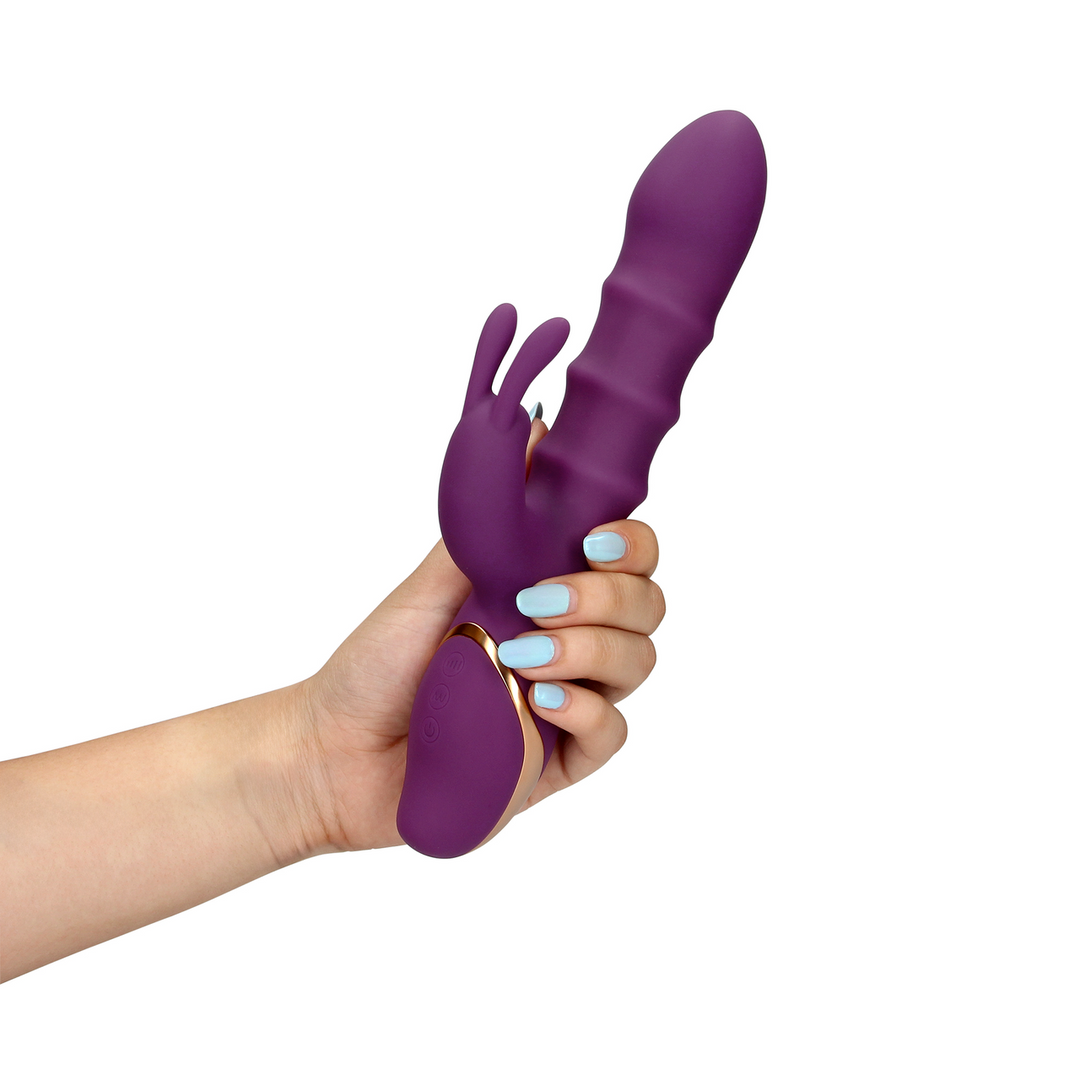 3 augšup-lejup kustīgu gredzenu vibrators - Orhideju violets