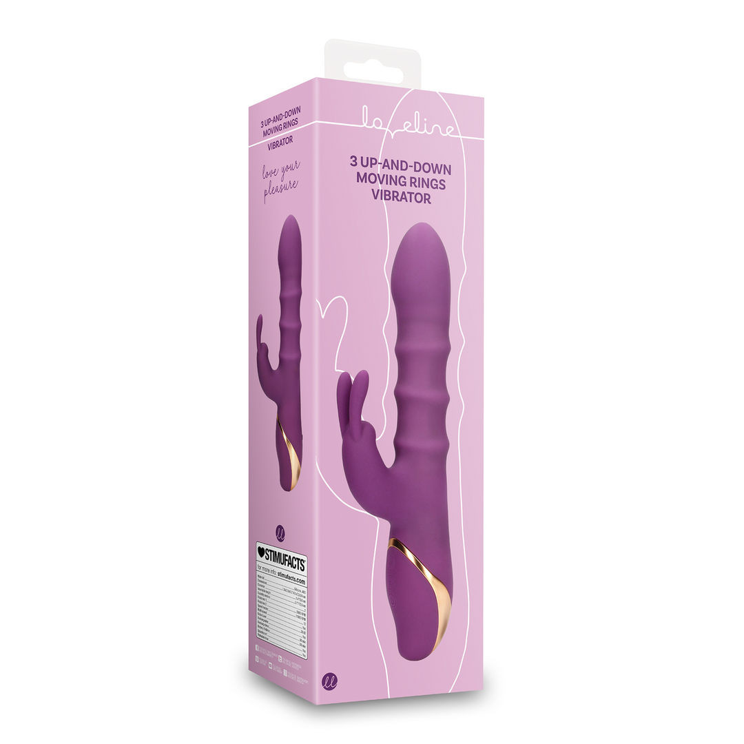 3 augšup-lejup kustīgu gredzenu vibrators - Orhideju violets