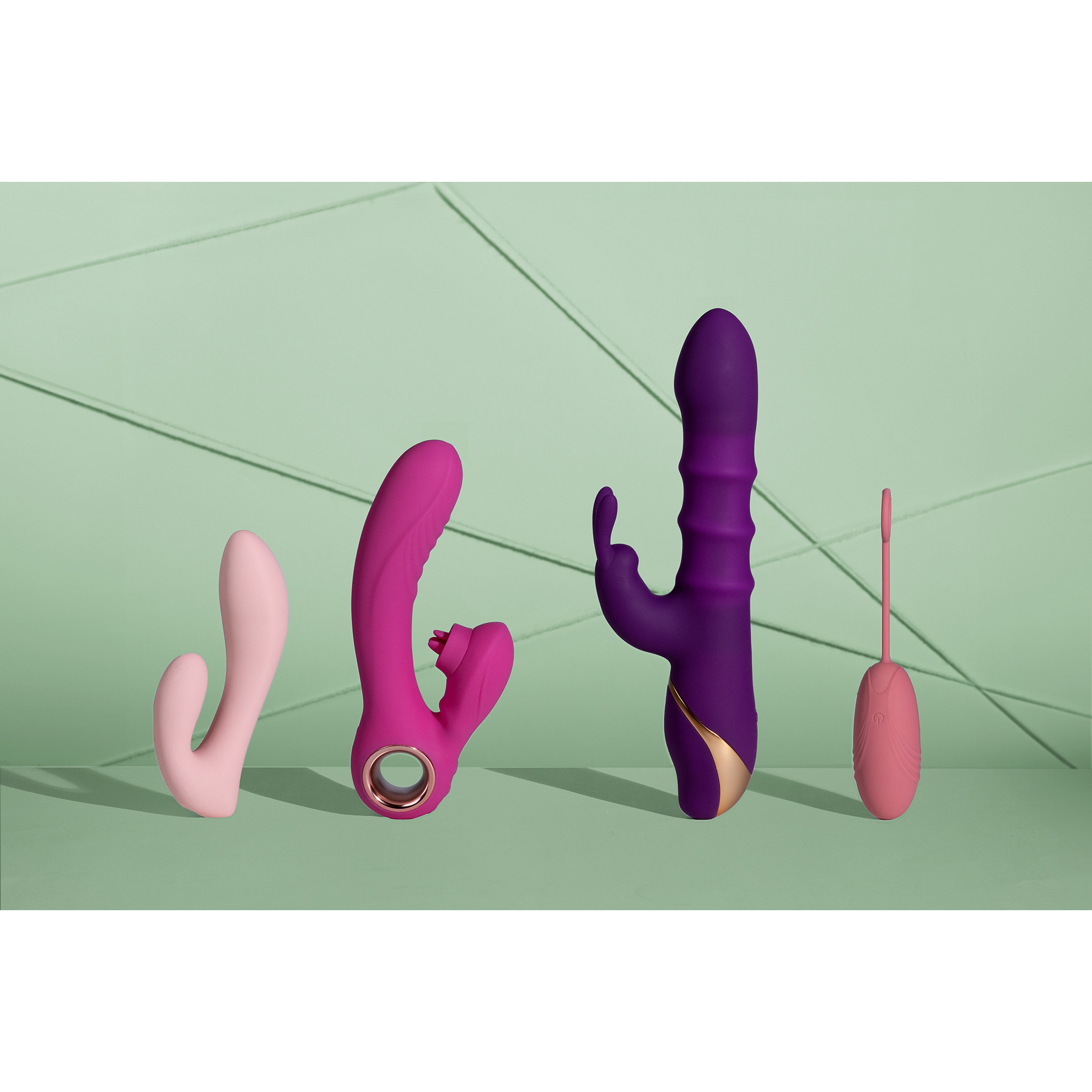 3 augšup-lejup kustīgu gredzenu vibrators - Orhideju violets