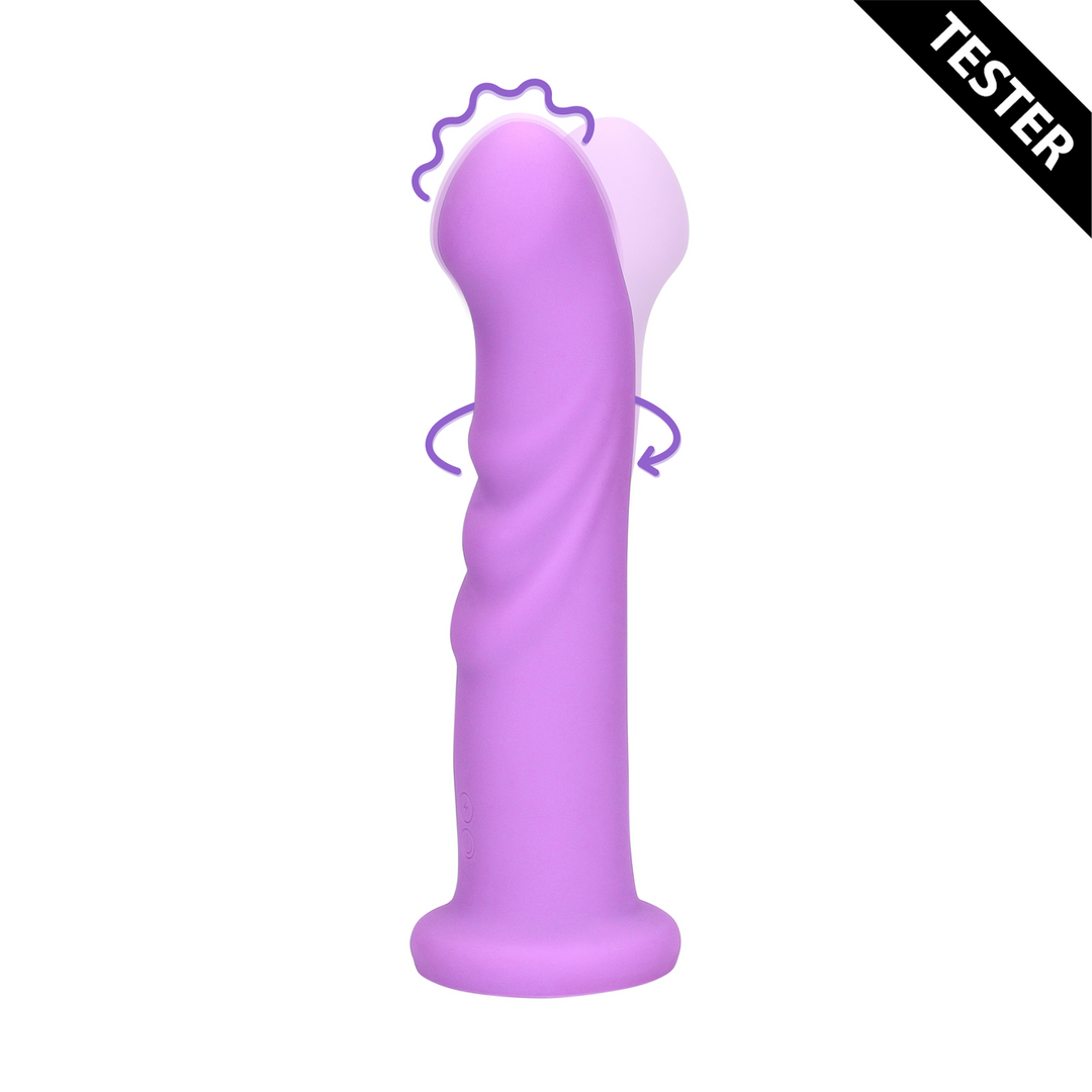 Ultra Zachte Siliconen Draaibare G-Spot Vibrator – Lavendel Spectacle – Tester